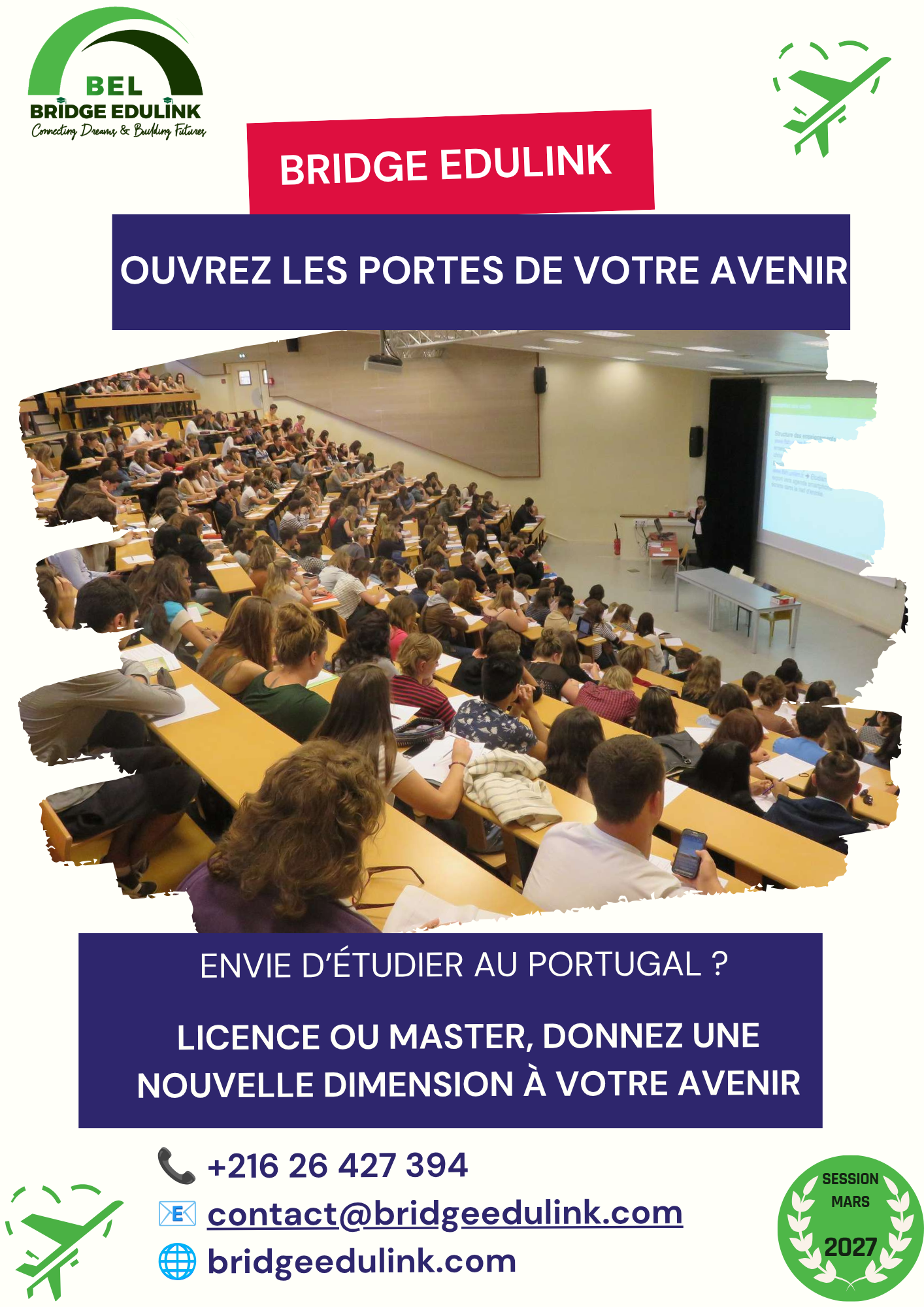 Les inscriptions pour la session Mars 2027 sont ouvertes !
